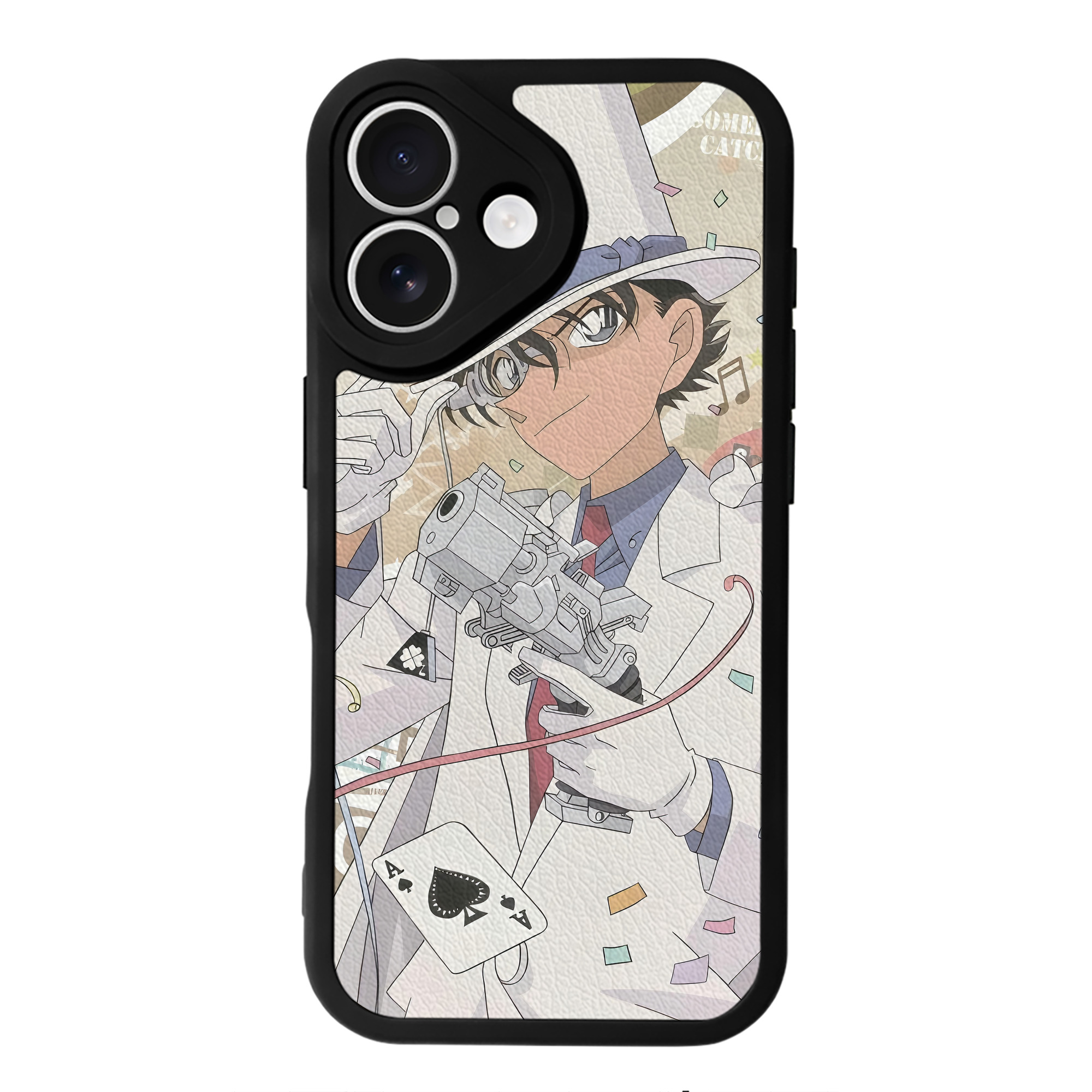 （画像用） 名探偵コナン Detective Conan 【iPhone 16シリーズ対応】シリコンスマホケース（レザー調） 材質：シリコン